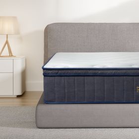 Single Bed Mattress, 30.48 Cm Hybrid Double Bed Mattress With Individual Pocket Coils, Boxed Plush Foam, Medium Softness, Motion Isolation Pressure (Option: 12inch-Full)