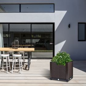 Raised Garden Bed Plant Growth Box With Self-watering System For Garden Patio Balcony Elevated Planter Box For Flowers Vegetables Herbs (Option: 30_30_35cm)