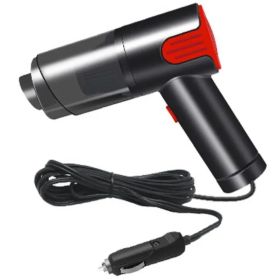 Wired Red And Silver Car Vacuum Cleaner  Home Handheld Mini Desktop Vacuum Cleaner Portable (Color: Red)
