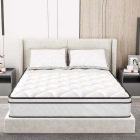 Single Bed Mattress, Hybrid Double Mattress With Bonnell Coil, High Density Foam Mattress, Boxed, Single Bed, Medium Soft, Stress Reliever (Option: 10inch-Queen)