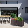 Raised Garden Bed Plant Growth Box With Self-watering System For Garden Patio Balcony Elevated Planter Box For Flowers Vegetables Herbs