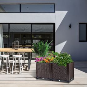 Raised Garden Bed Plant Growth Box With Self-watering System For Garden Patio Balcony Elevated Planter Box For Flowers Vegetables Herbs (Option: 60_30_20cm)