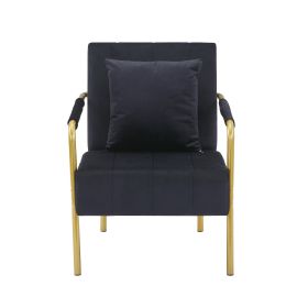 Modern Velvet Accent Chair For Living Room (Color: Black)