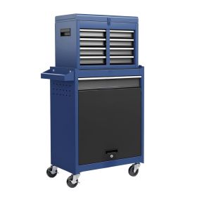 Auto Repair Tool Cart, Combination Cart Tool Box, Mobile Iron Tool Cabinet For Workshop (Color: Blue)